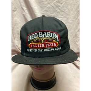 Vintage Red Baron Frozen Pizza Trucker Style Snapback HTF Rare